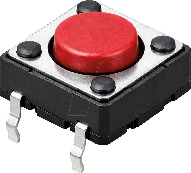 DIP DTS-21R - Kurzhubtaster, Printmontage, 1 Schließer, 12 x 12 x 4,3 mm