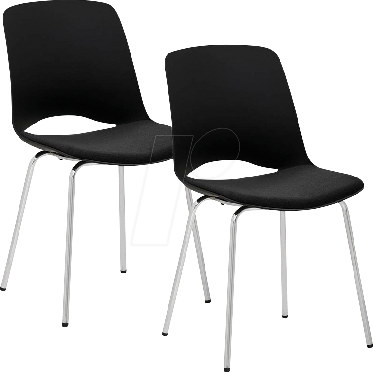 Thumbnail - MAYER 2521 SW - Mayer Besucherstuhl schwarz mit Polster, 2 Stk