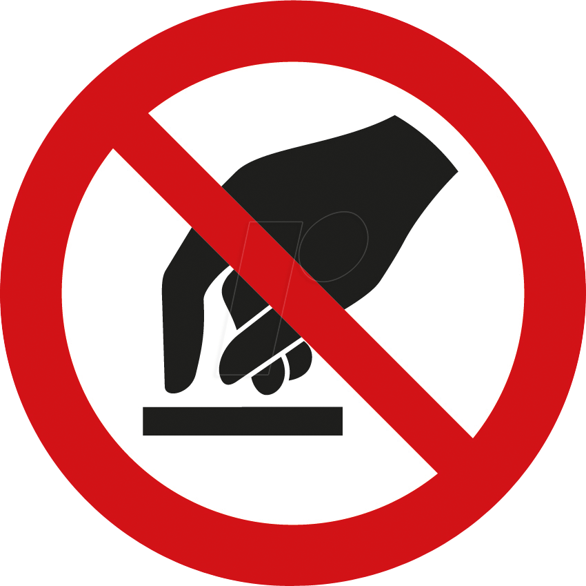 W 74107-2 - Verbotsschilder: Berühren verboten, 50 mm