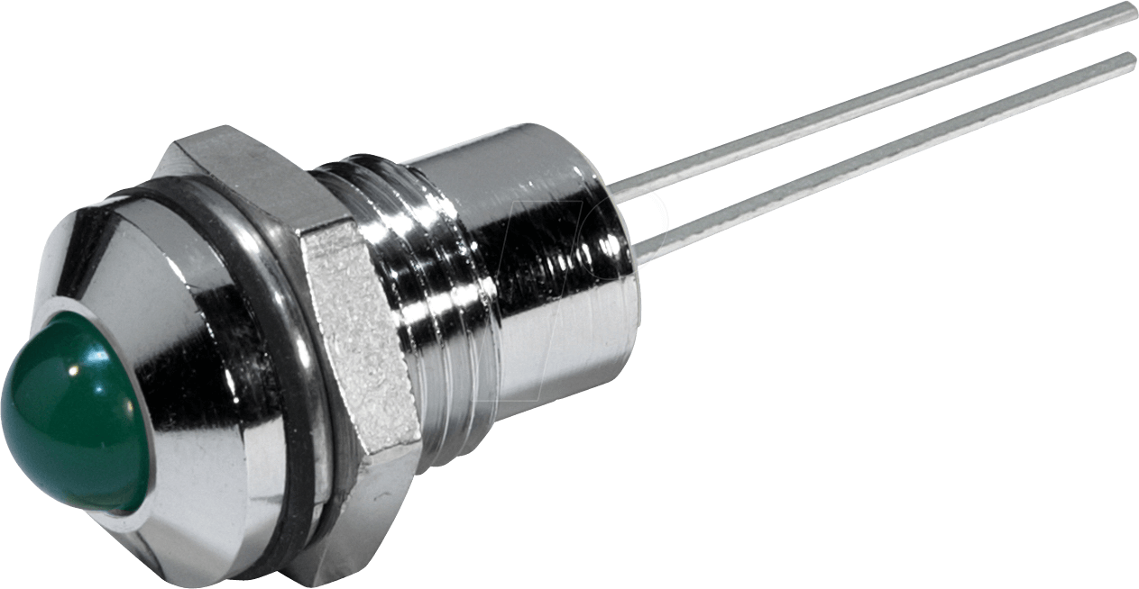 Thumbnail - 19060001 - LED-Signalleuchte, grün blinkend, 3,5-13 VDC, Ø8 mm, 32 mcd