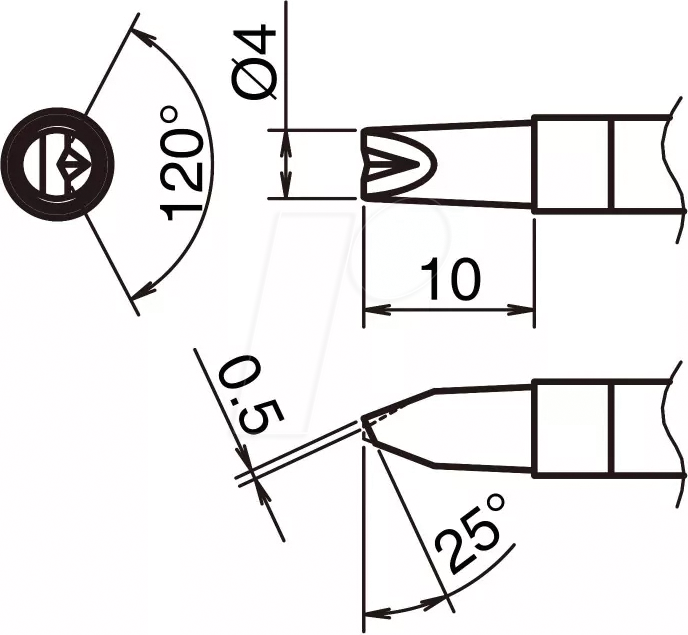 Thumbnail - HAK T39-DR4 - Aktiv-Lötspitze T39-DR4, 4,0 mm, rille