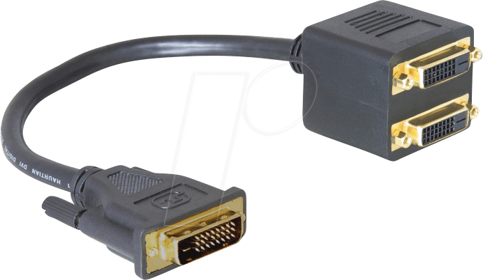 DELOCK 65051 - DVI Adapter, DVI 24+1 Stecker auf 2x DVI 24+1 Buchse