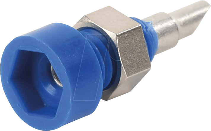 R921923000 - Bananenbuchse, 2 mm, Lötkelch, blau