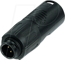 REAN A3MT-B - TINY xlr Adapter 3-pol, Stecker auf Stecker