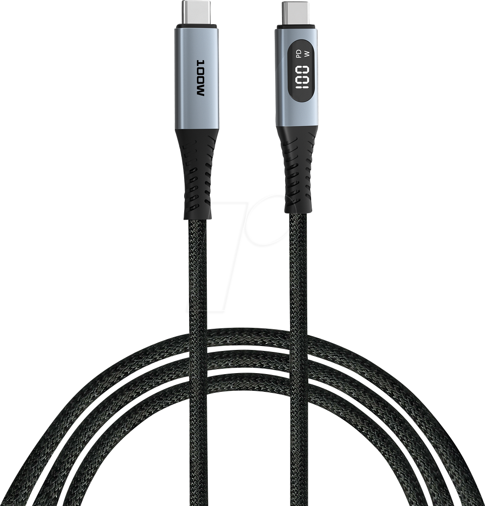 VERBATIM 31848 - Sync- & Ladekabel, USB-C > USB-C, Display, 1,2 m, schwarz