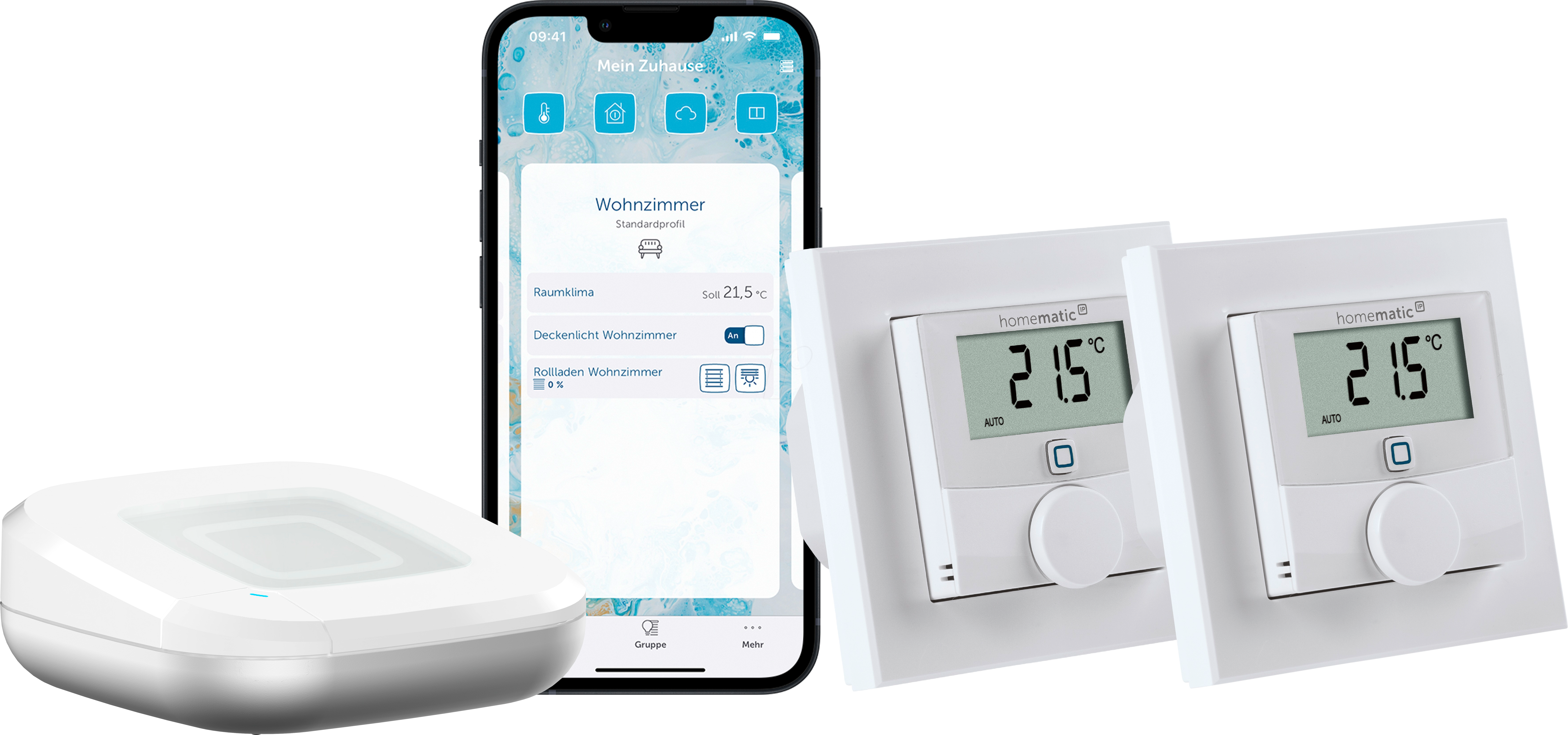 HMIP HAP2-BWTH2 - Starter Set smarte Fußbodenheizung für 2 Räume