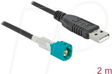 Thumbnail - DELOCK 90491 - HF-Kabel, HSD Z Stecker > USB A Stecker, 2m