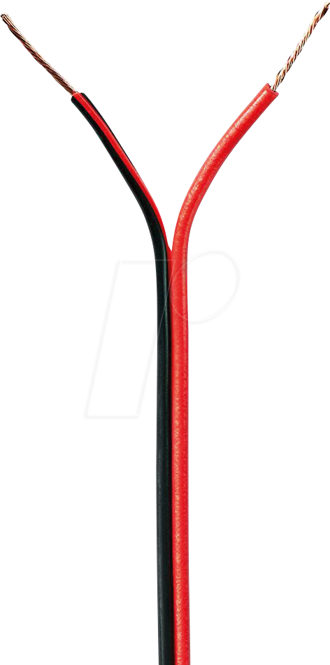 N CAGW0500BK1000 - Lautsprecherkabel 2x0,50mm² , 100 m rot/schwarz CCA