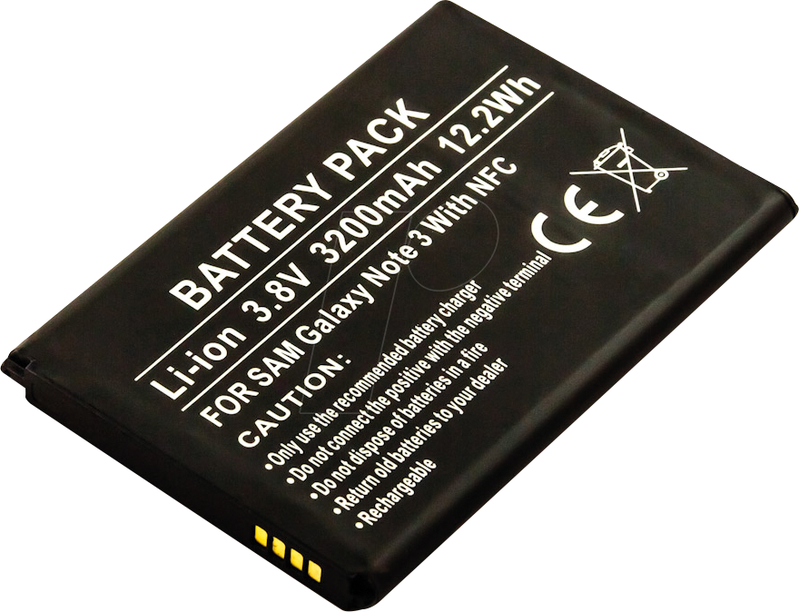 AKKU 13199 - Smartphone-Akku für Samsung-Geräte, Li-Ion, 3200 mAh