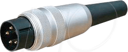 LUM SV 40 - Stecker, SV 40, Rundsteckverbinder, gerade, IP40, 4-pol