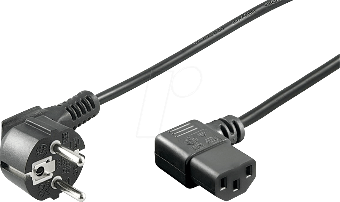 NKSK 150 SW GEW - Netzkabel, Schutzkontaktstecker gew, 1,5 m, schw, C13 gew