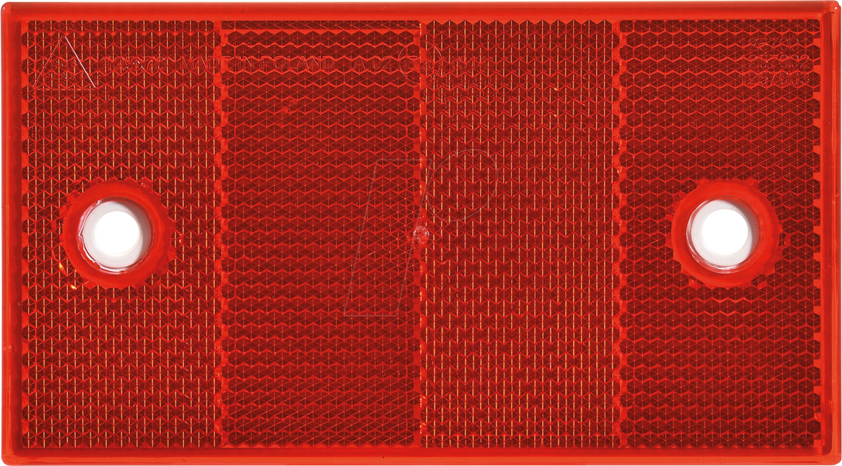 ANHGR 1257003 - Anhänger - Reflektor, eckig, mit Bohrung, rot