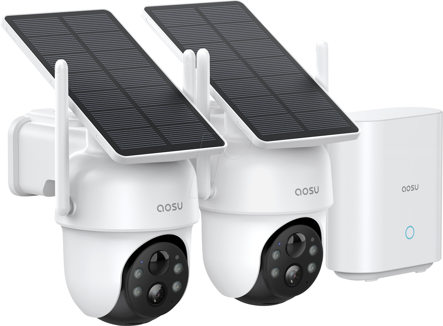 AOSU C9C-2H - Überwachungskamera Set, WLAN, außen, inkl. Basis + Solarpanel