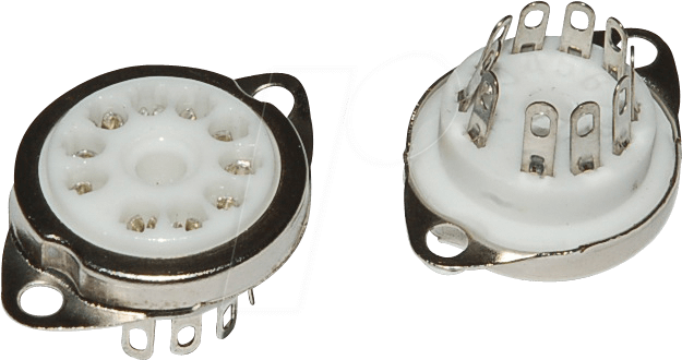 TUBE S 10 DC - Röhrenfassung, Dekal-1 Draht-/Chassis 10polfester Ring