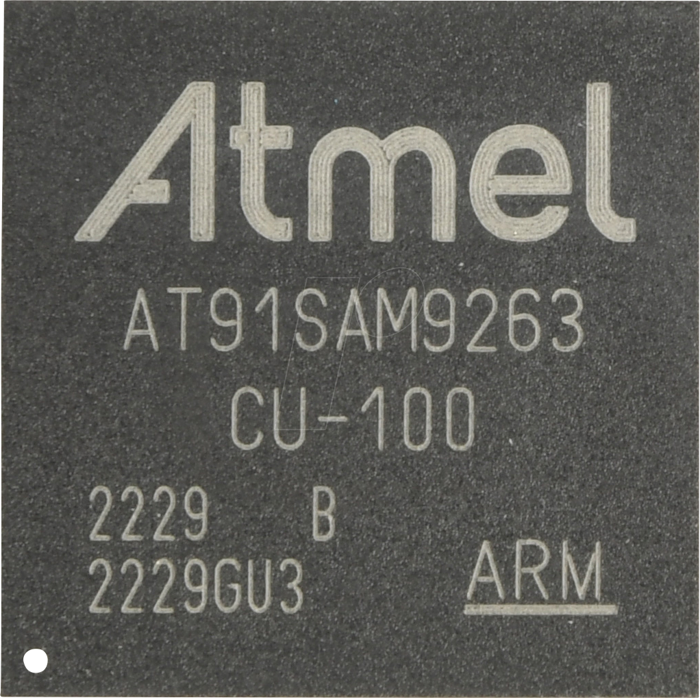AT91SAM9263B-CU - ARM926 MPU, 240MHz,2x16kB, BGA-324