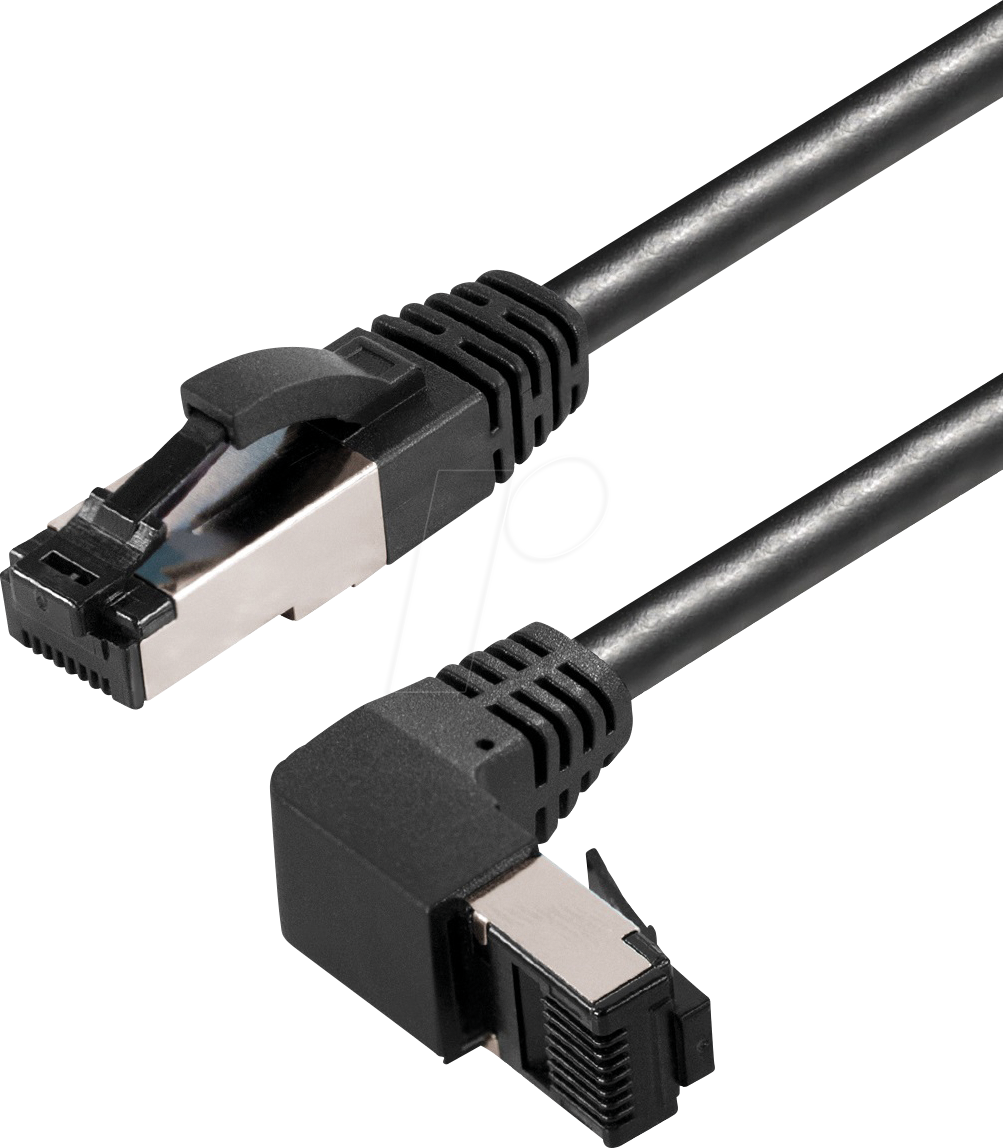 TME TI48-2L - Patchkabel Cat.8.1 S/FTP gewinkelt / gerade, 2 m