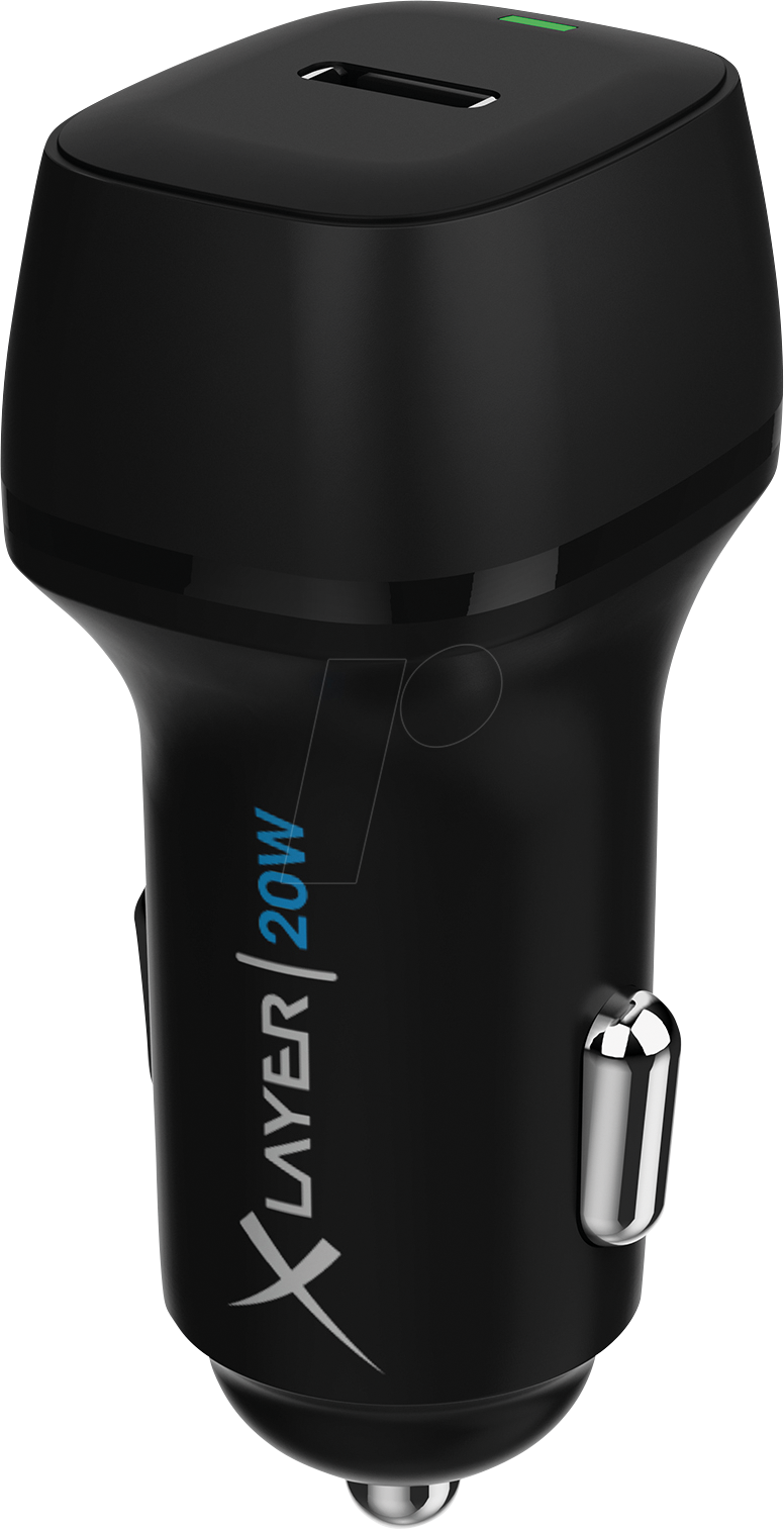 XLAYER 219941 - USB-Ladegerät, USB-C (PD), 20 W, Kfz, schwarz