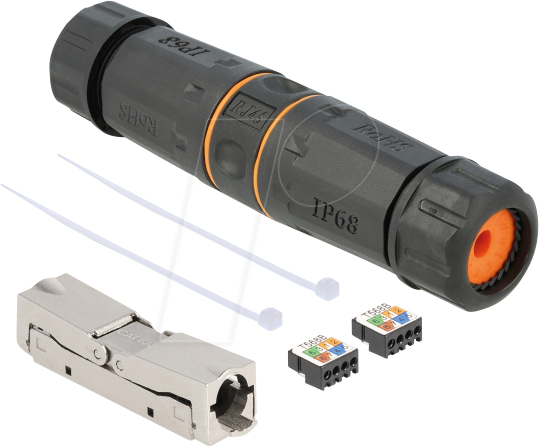 DELOCK 87186 - Kabelverbinder LSA > LSA, Cat.6a, IP68, wasserfest, schwarz