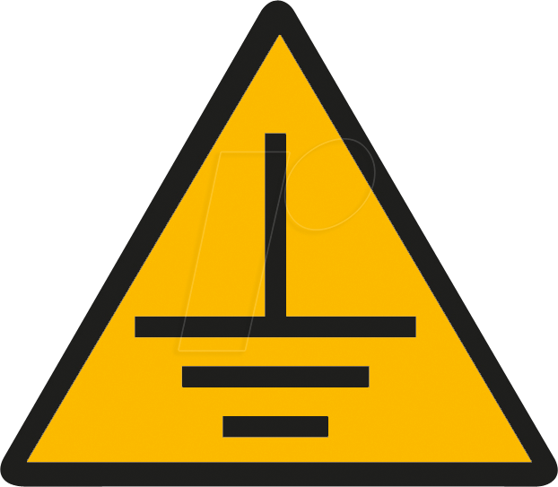 W 74320-1 - Warnschilder: Erdung, 12,5 mm