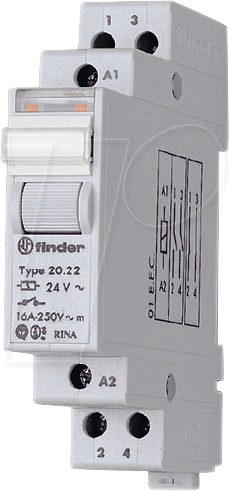 FIN 20.23.9 24V - Stromstossschalter, 1xEin 1xAus, 250V/16A, 24V