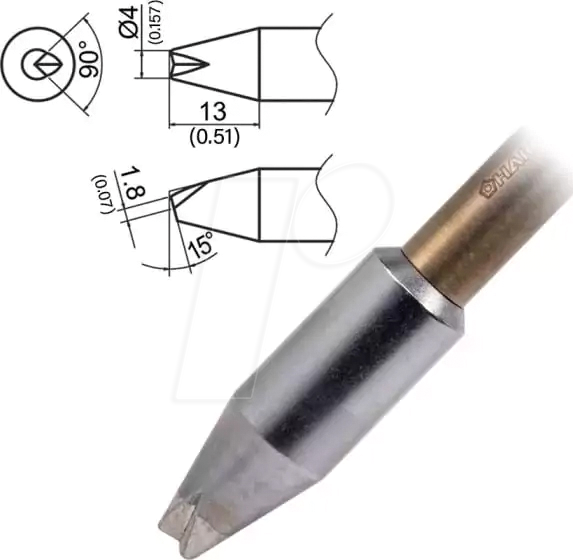 HAK T37-BCR4 - Aktiv-Lötspitze T37-BCR4, 4,0 mm, rille