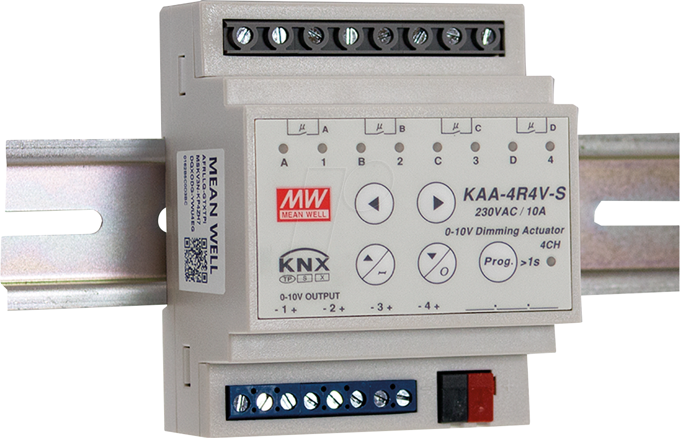 MW KAA-4R4V-10S - KNX Schaltaktor, 4 Kanal, 10 A