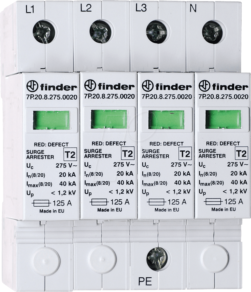 FIN 7P.25 - SPD Typ 2, für 3-phasige TN-S-Netze