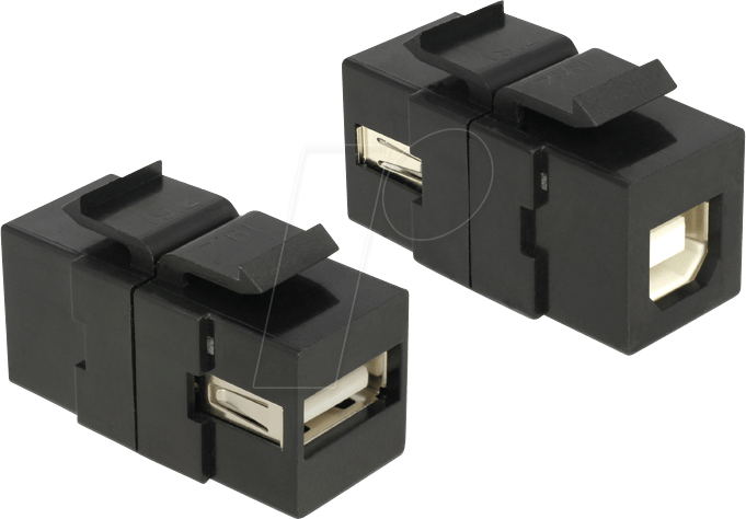 Thumbnail - DELOCK 86370 - Keystone Modul USB 2.0 A-Buchse > B-Buchse