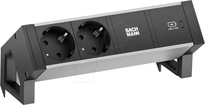 BACH 937.302 - Tischsteckdose DESK 2, 2-fach, USB C 30W