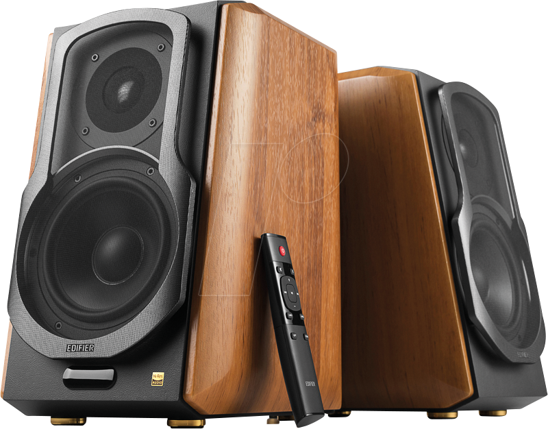 EDIF S1000MKII - Lautsprecher, Bluetooth, Stereo, optisch, koaxial, wood