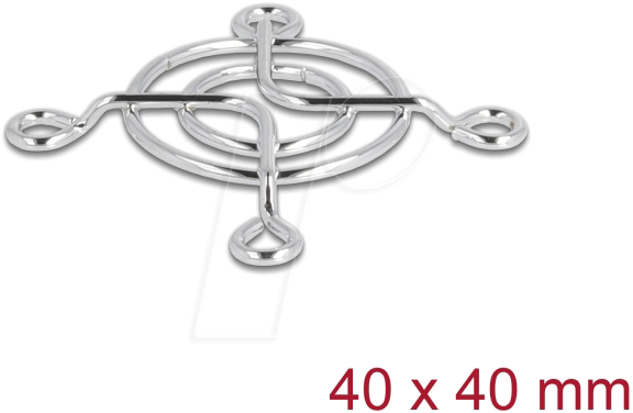 DELOCK 67304 - Lüftergitter, 40 x 40 mm, silber
