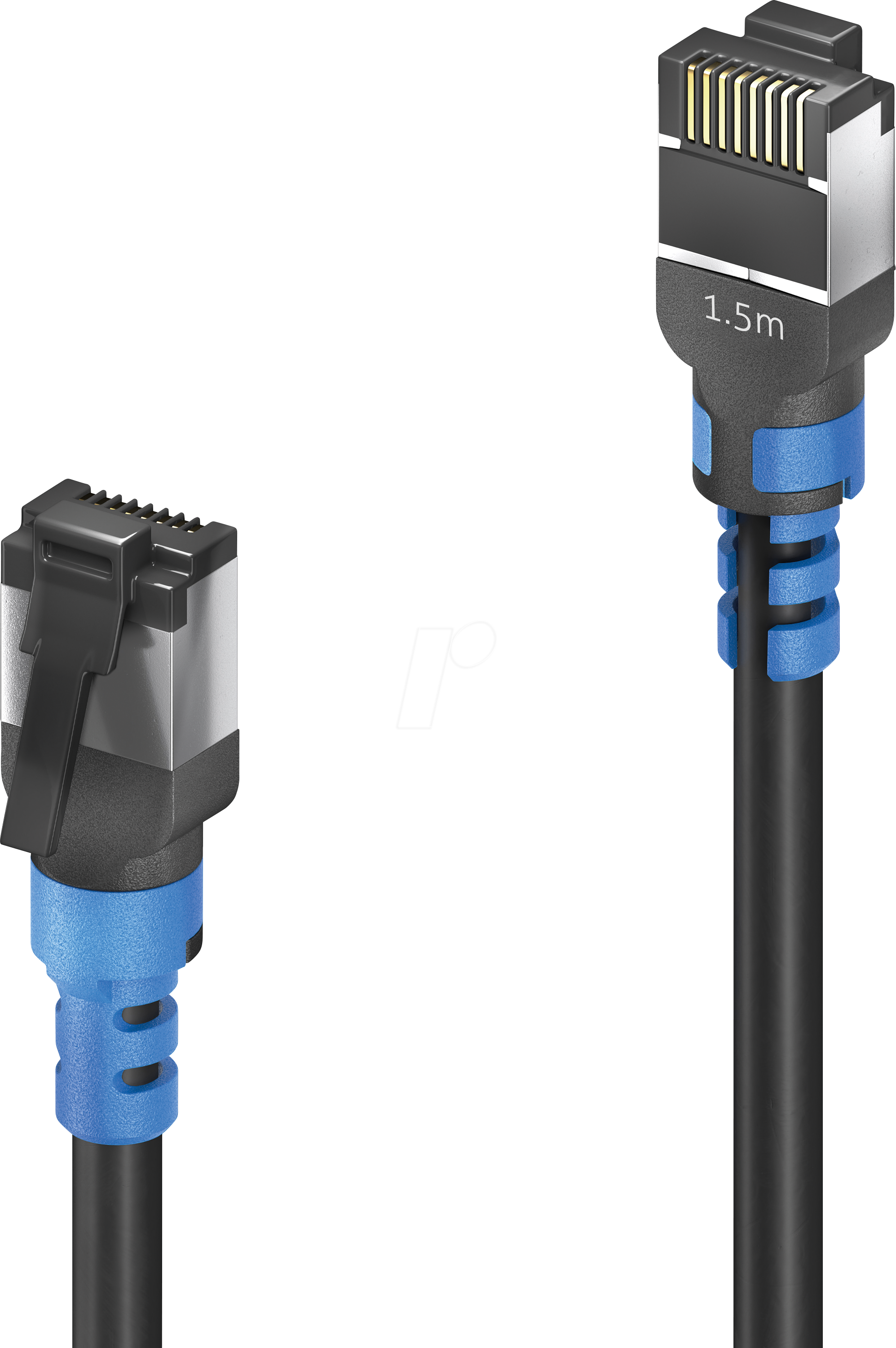 PURE FIPC110015 - Patchkabel, Cat.6a, S/FTP, schwarz, 1,5 m