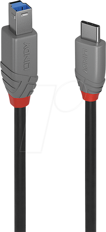 LINDY 36668 - USB 5 Gb/s Kabel, C Stecker auf B Stecker, 3,0 m