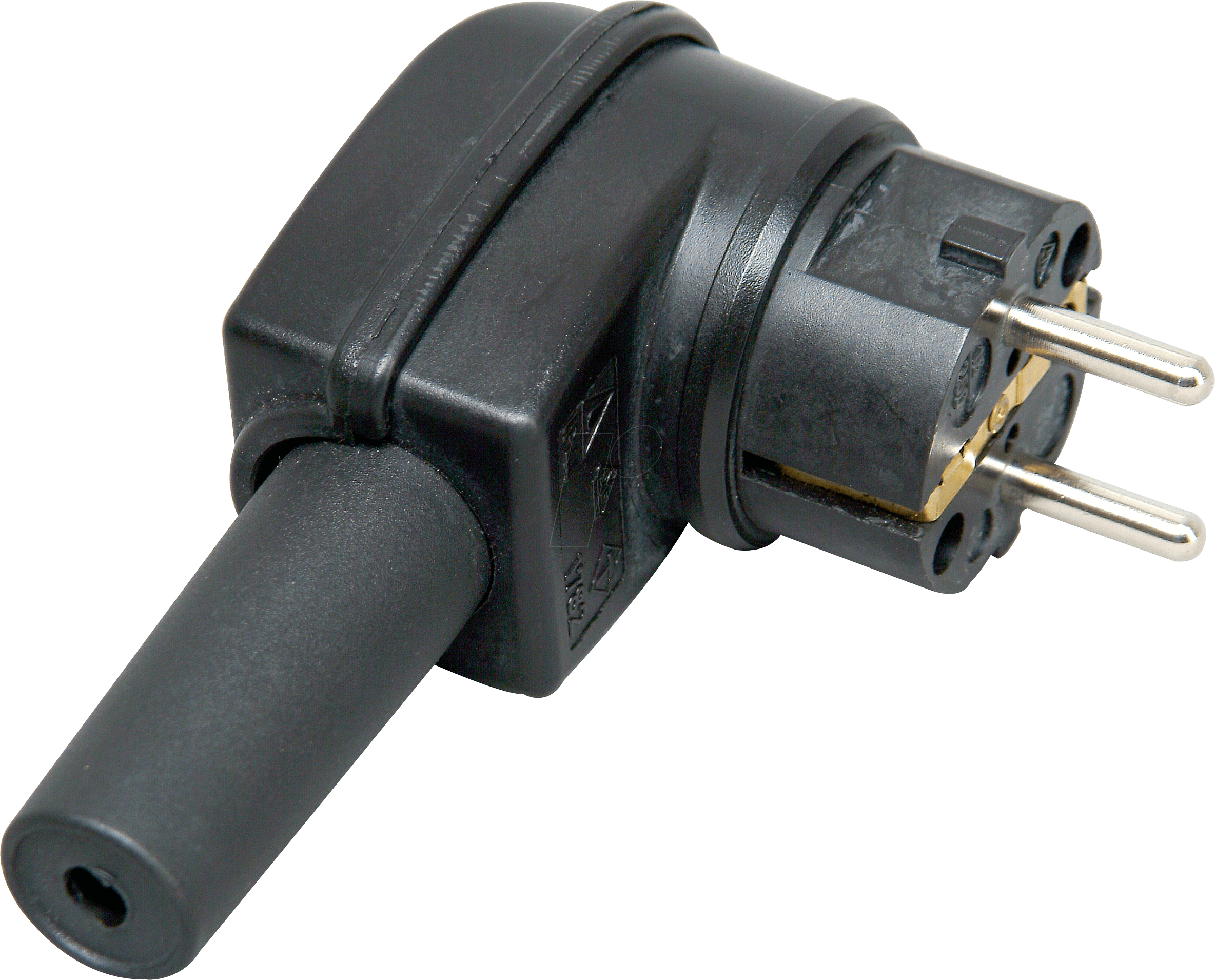 SST 3VG WST - Schutzkontaktstecker Typ F - CEE 7/4, IP 44, schwarz