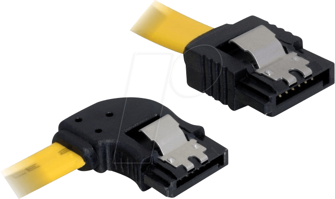 DELOCK 82493 - Kabel SATA 50cm gelb li/ge Metall