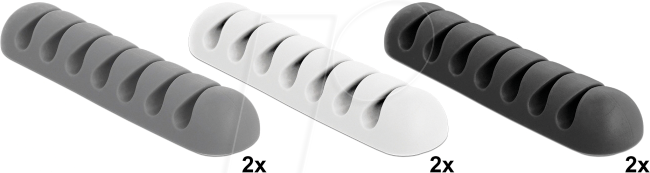 DELOCK 18301 - Kabelhalter mit 7 Durchführungen Set 6 Stück