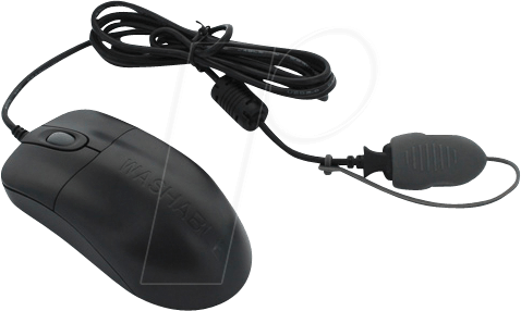 SILVER STORM SW - Maus (Mouse), Kabel, USB, IP68, desinfizierbar, schwarz