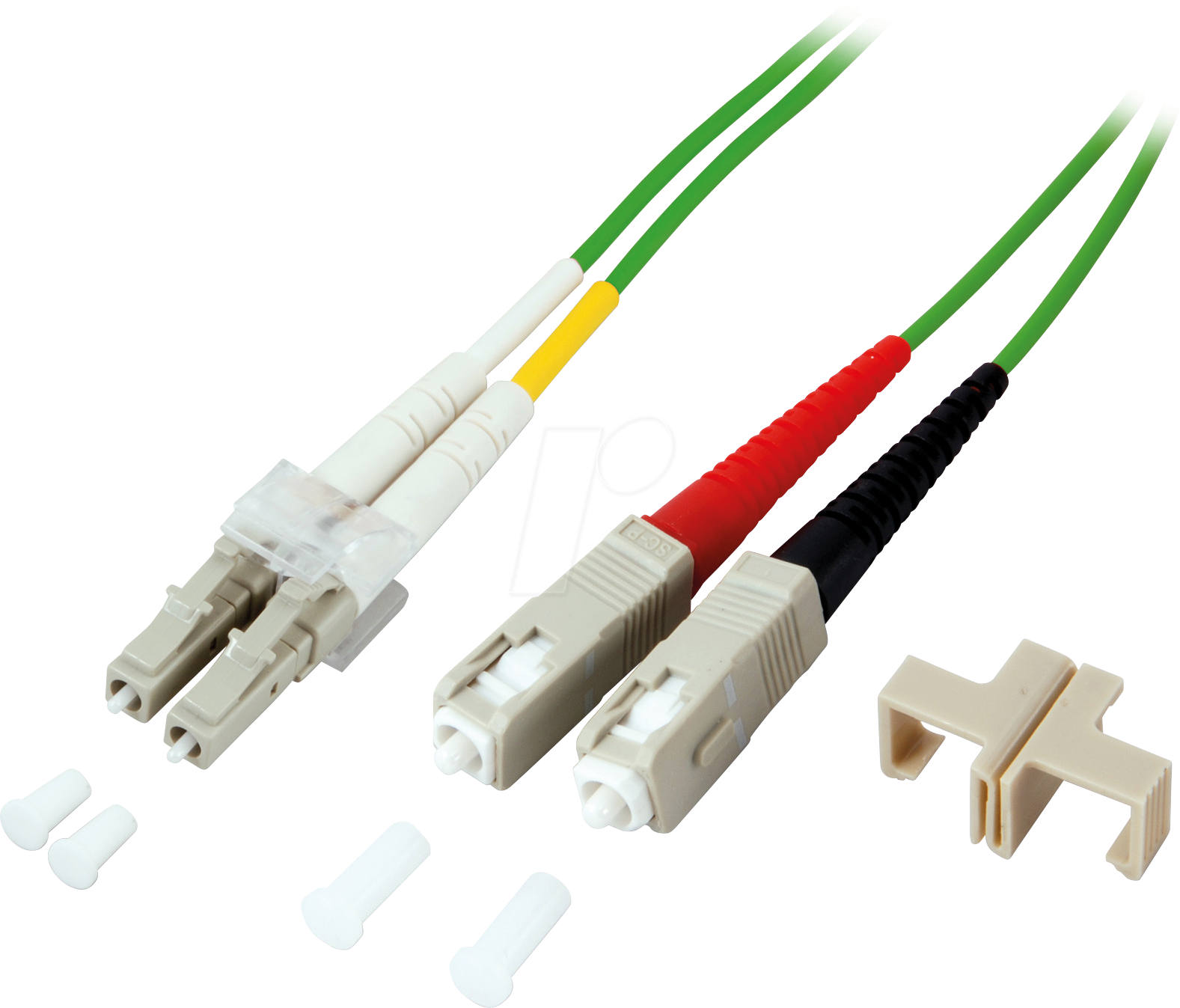 Thumbnail - EFB O032315OM5 - Duplex Jumper LC-SC 50/125µ, OM5, limettengrün, 15 m