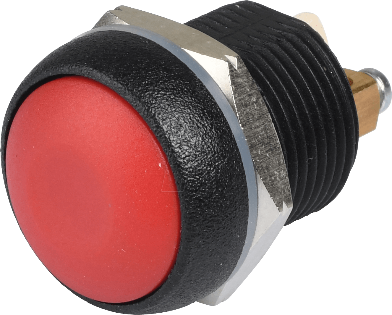 IR16S RT - Drucktaster IR 16 mm, NO - gewölbt, Schraub, rt