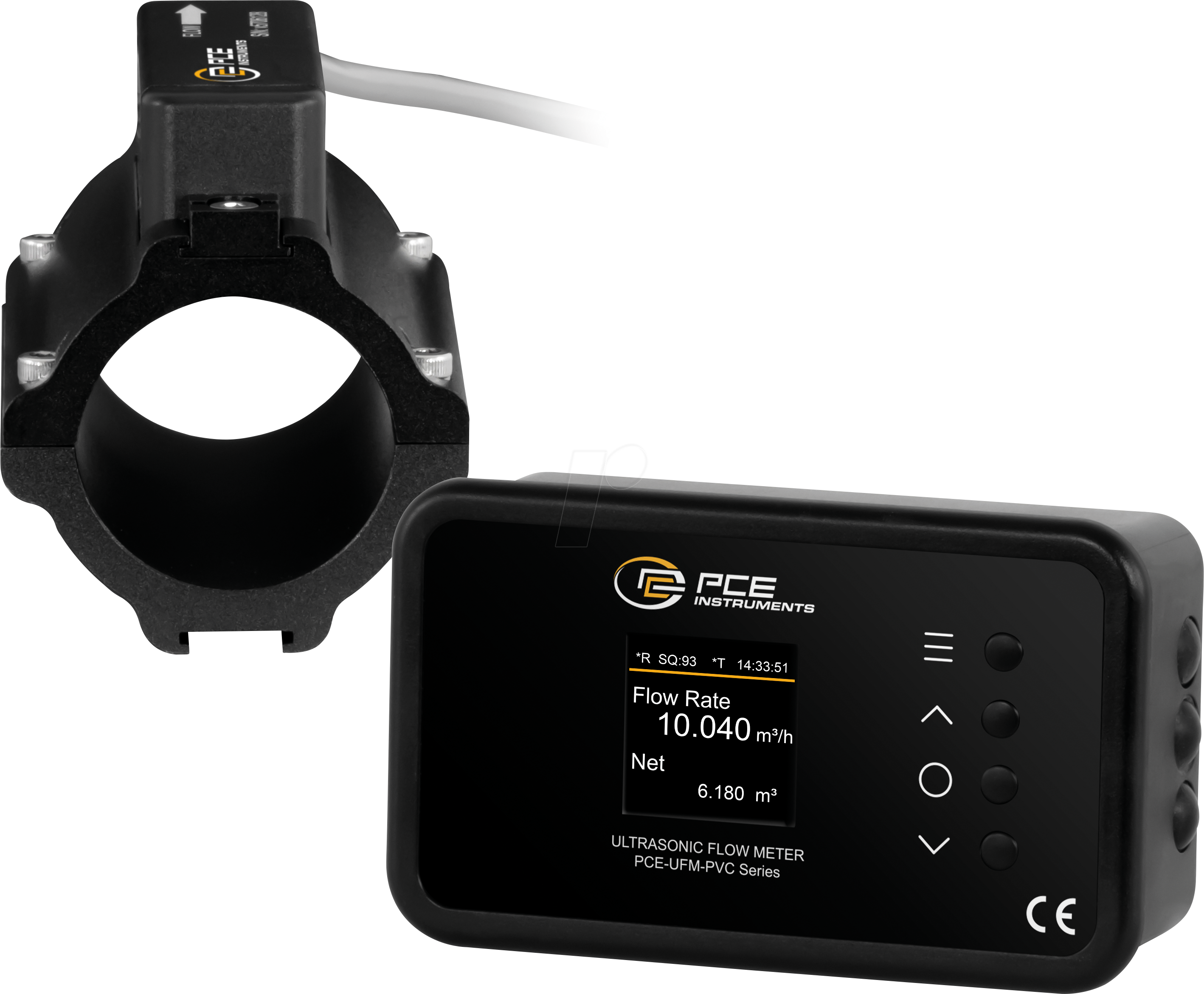 PCE UFM 40PVC - Durchflussmesser zum Festeinbau PCE-UFM 40PVC