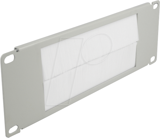 DELOCK 66535 - 10'' Kabelmanagement Bürstenleiste, 2 HE, grau