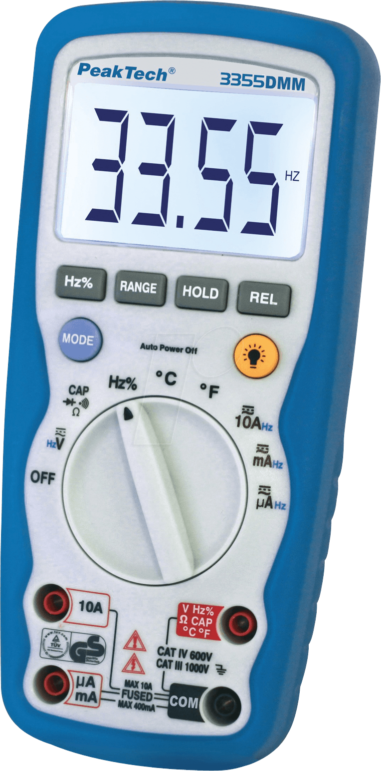 PEAKTECH 3355 - Multimeter, digital, 4000 Counts, IP67