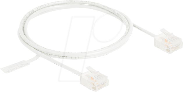 DELOCK 80774 - Patchkabel Cat.6 UTP, Ultra Slim, 1 m, weiß