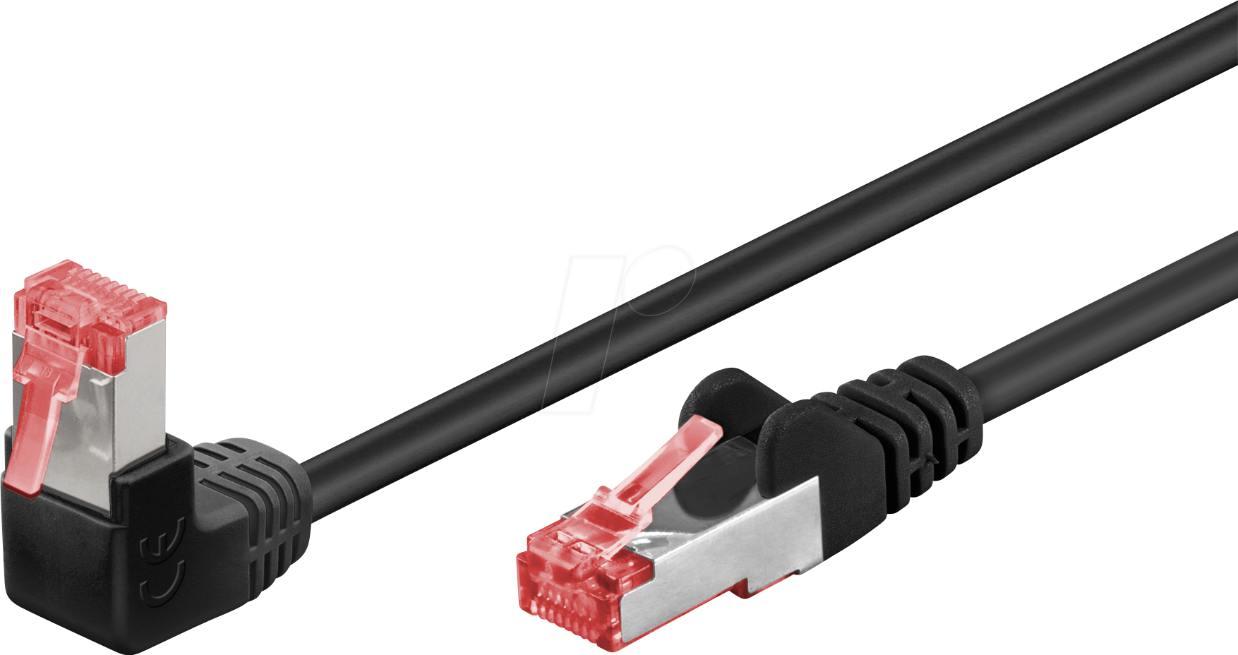 Thumbnail - GOOBAY 51543 - Patchkabel Cat.6 S/FTP gewinkelt / gerade, 1 m
