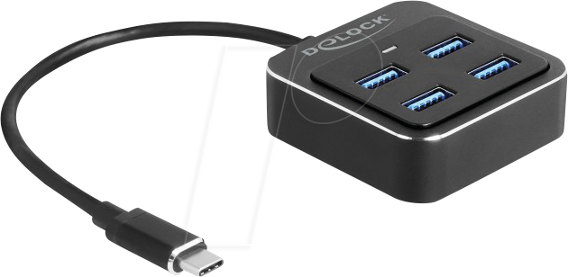 DELOCK 64191 - USB 3.1 Hub, 4 Port, USB-C zu 4x USB-A