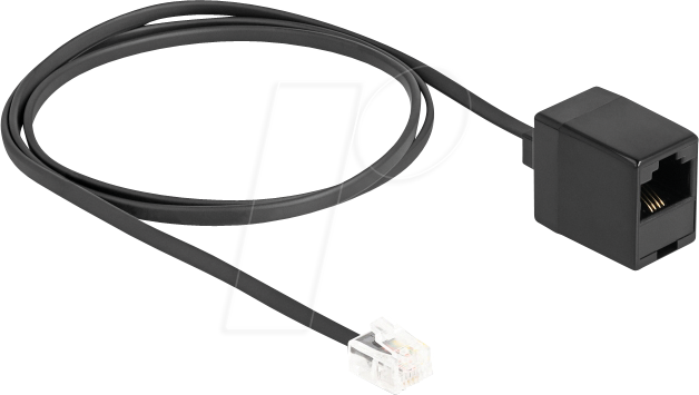 Thumbnail - DELOCK 88092 - Telefonkabel, RJ11 Stecker / RJ45 Buchse, schwarz, 1 m