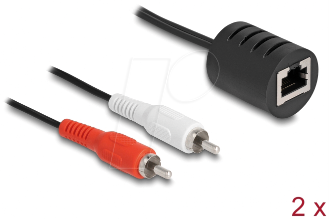 DELOCK 87857 - Audio Extender über Cat.5, 2x Cinch Stecker, bis 50 m