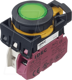 ID CW1LA1E10Q4G - Beleuchteter Einbautaster CW, 28 mm , 1 NO, grün