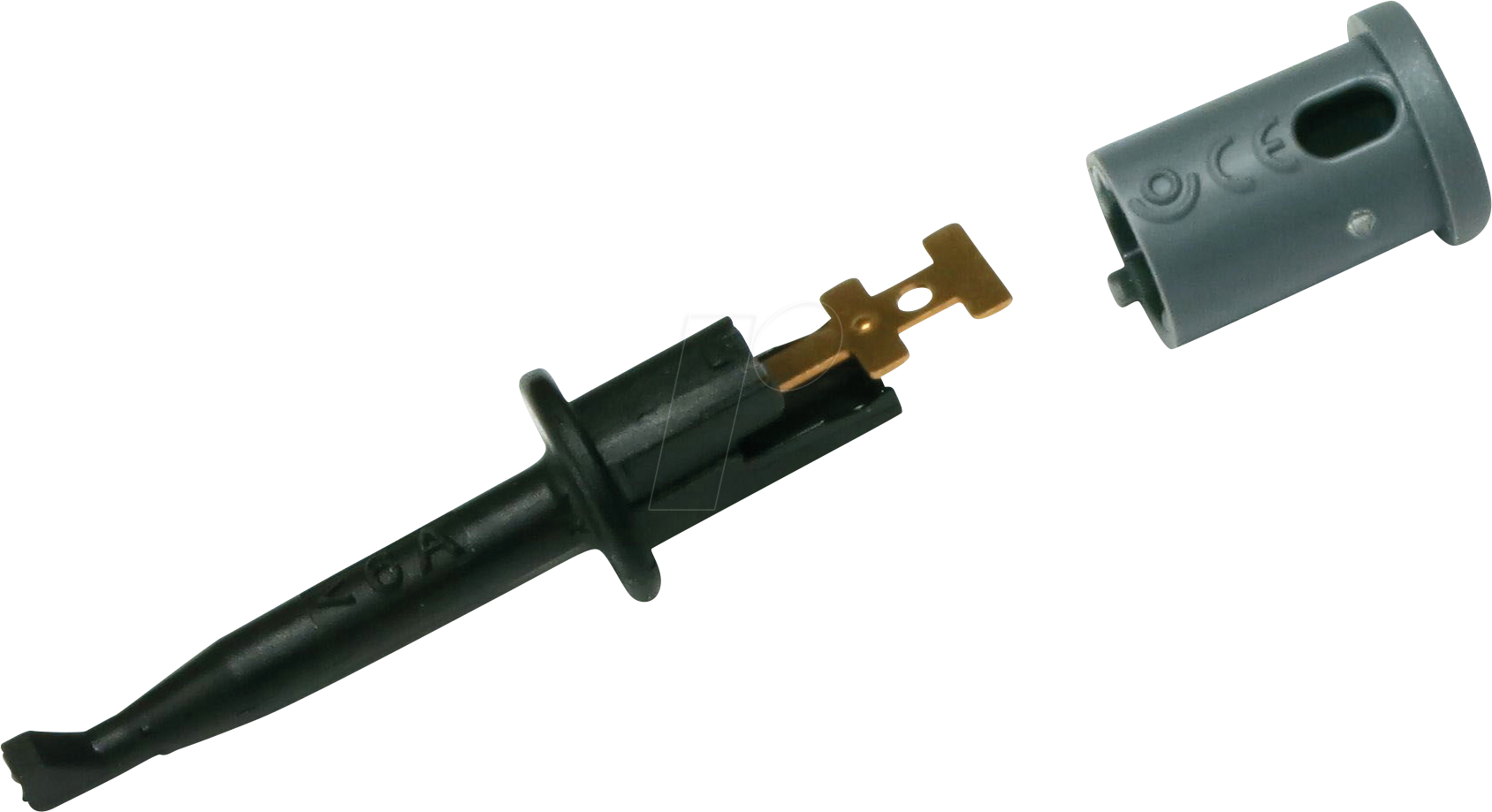 PJP 6012-PRO-SW - Klemmprüfspitze, 1 mm, Lötanschluss, schwarz