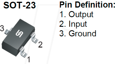 TS 5204 CX50 - Ultra LDO-Festspannungsregler 5,0 Vout, 80 mA, SOT-23